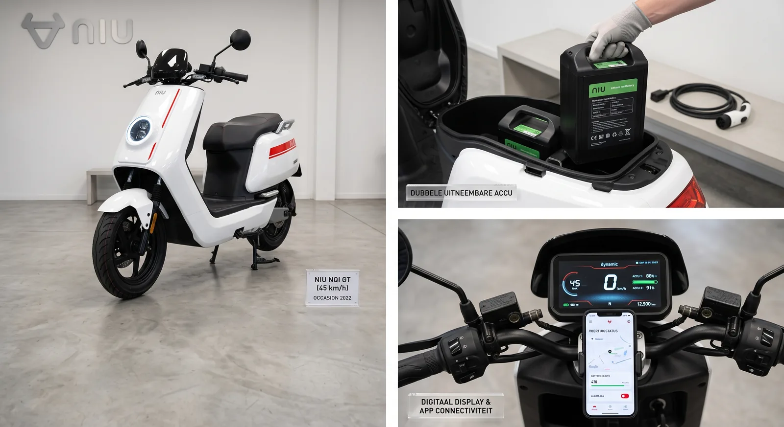 NIU NQi GT elektrische scooter 45 km/h occasion 2022